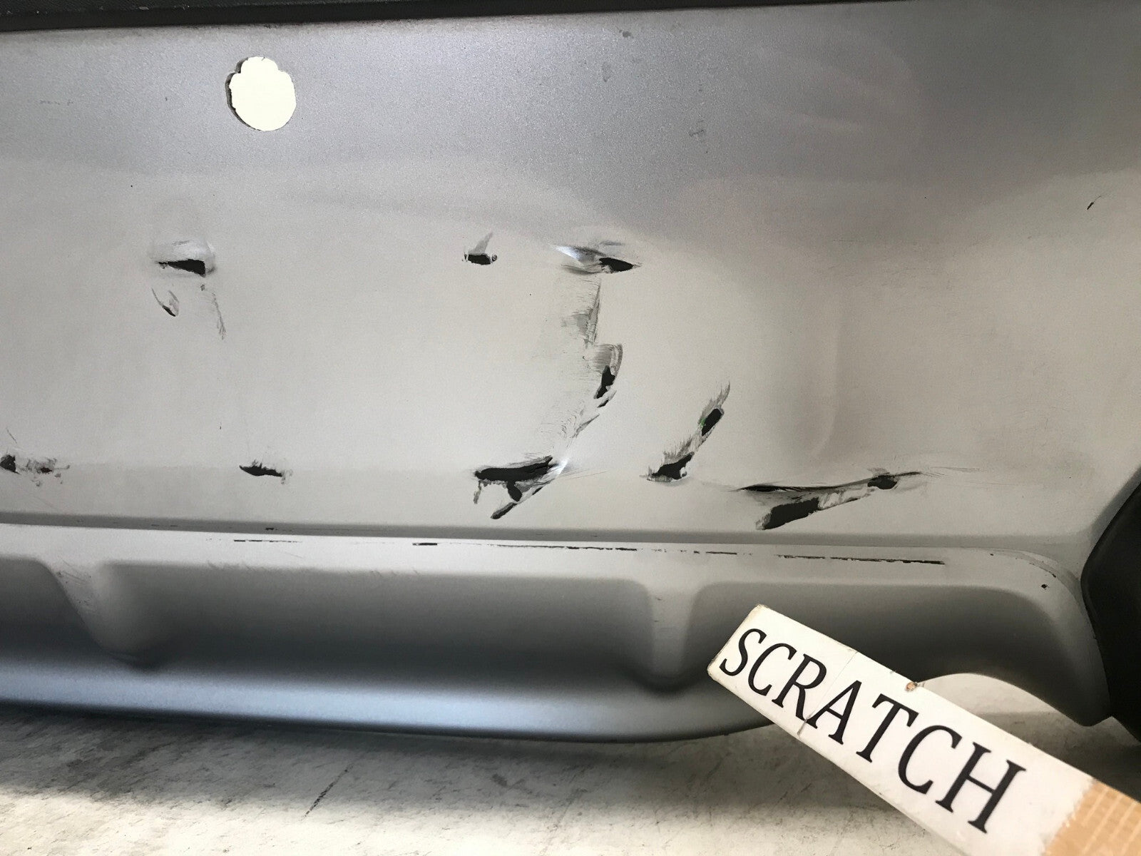 Rear Bumper Cover Silver 18-21 Subaru Crosstrek Base/Limited w/Sensor Holes OEM