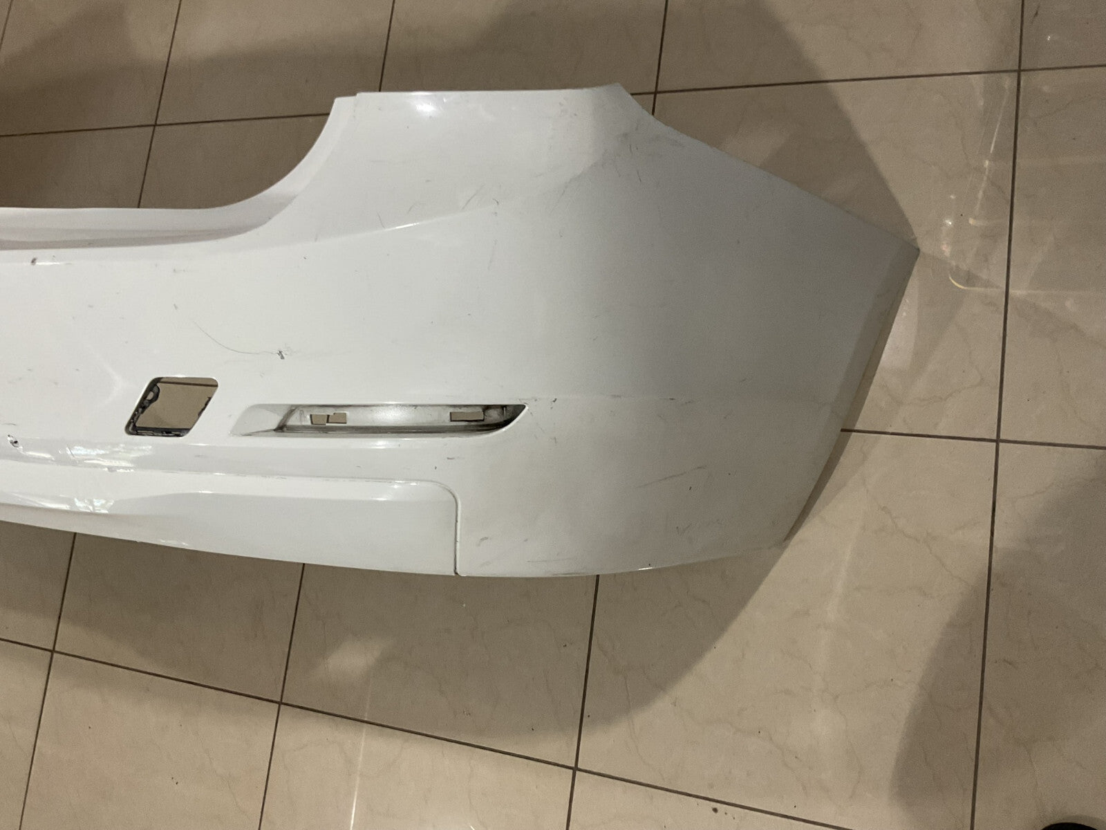 Rear Bumper Cover White 14-16 BMW F10 5-Series 158+577+11 OEM