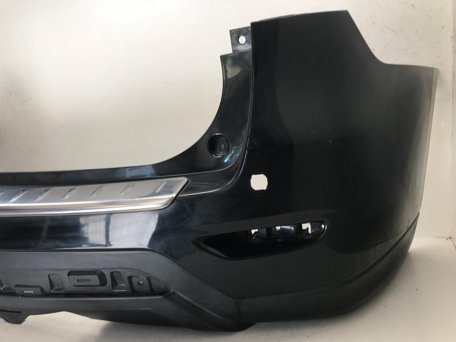 Rear Bumper Cover Black Nissan Pathfinder S SL Platinum 13-16 w/Sensor Holes OEM