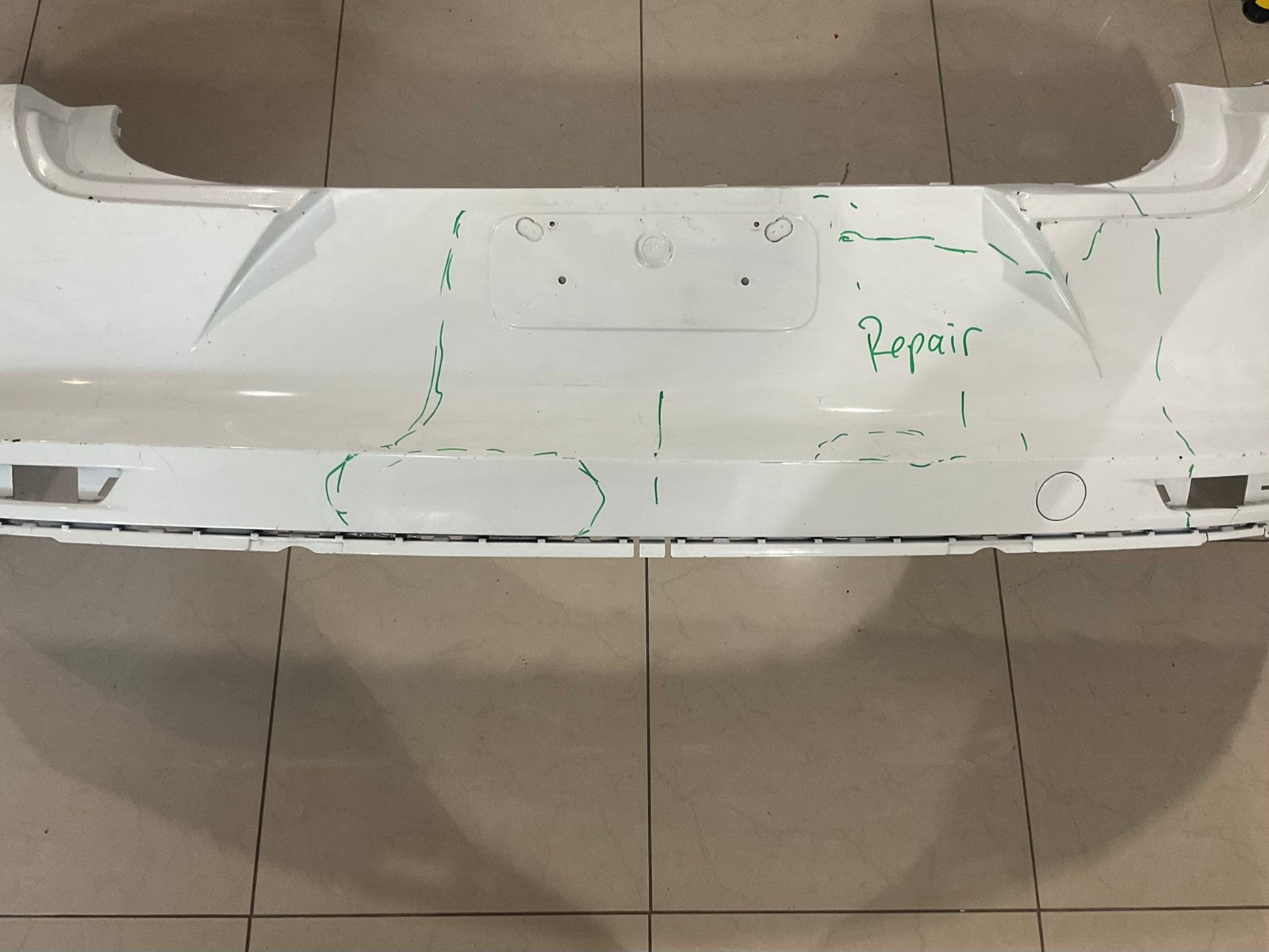 Rear Bumper Cover White 2019 Porsche Macan 971+807+421 OEM