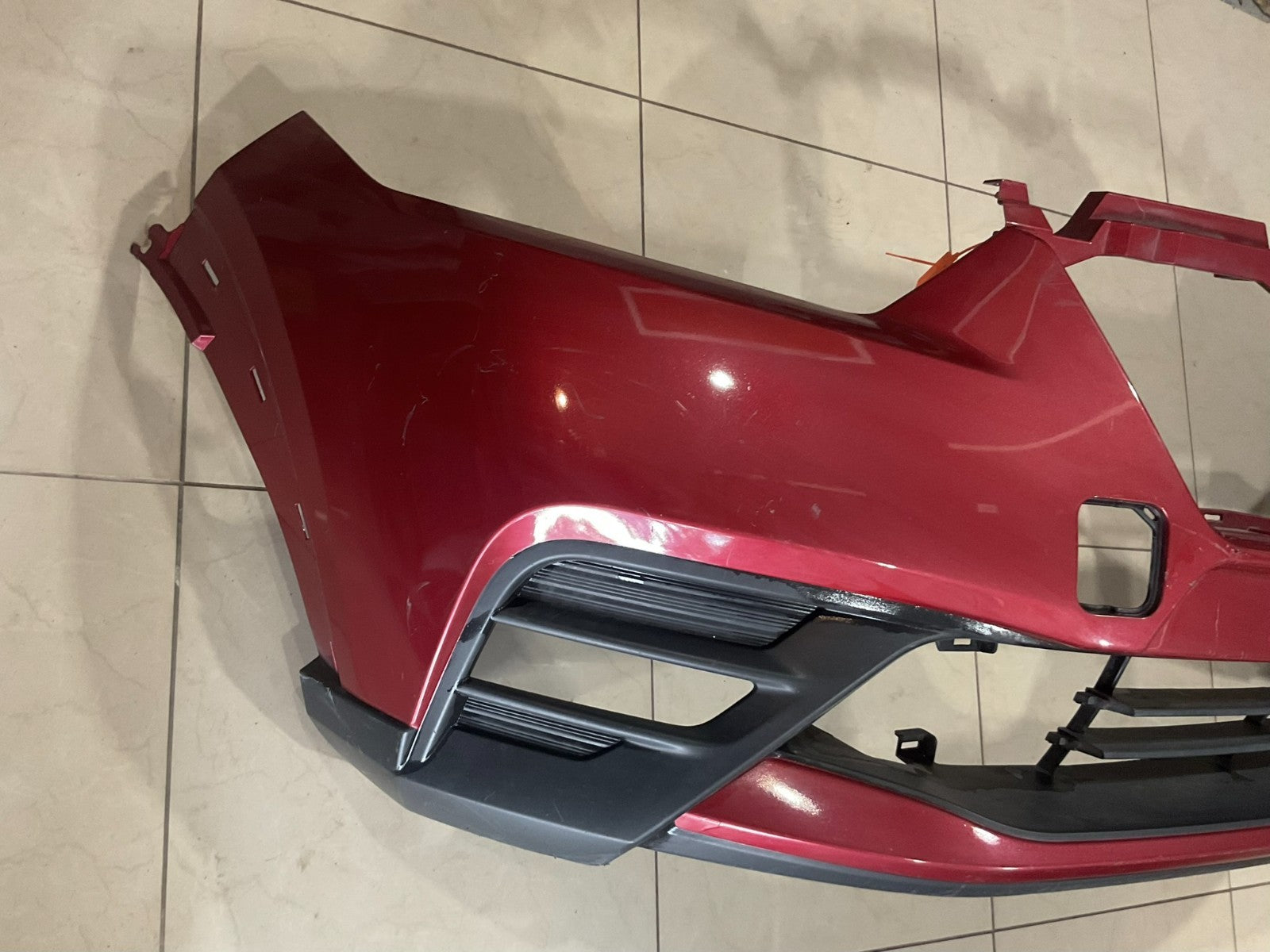 Front Bumper Cover Red 2018-2019 Nissan Kicks S/SV 62022+5rb0h OEM