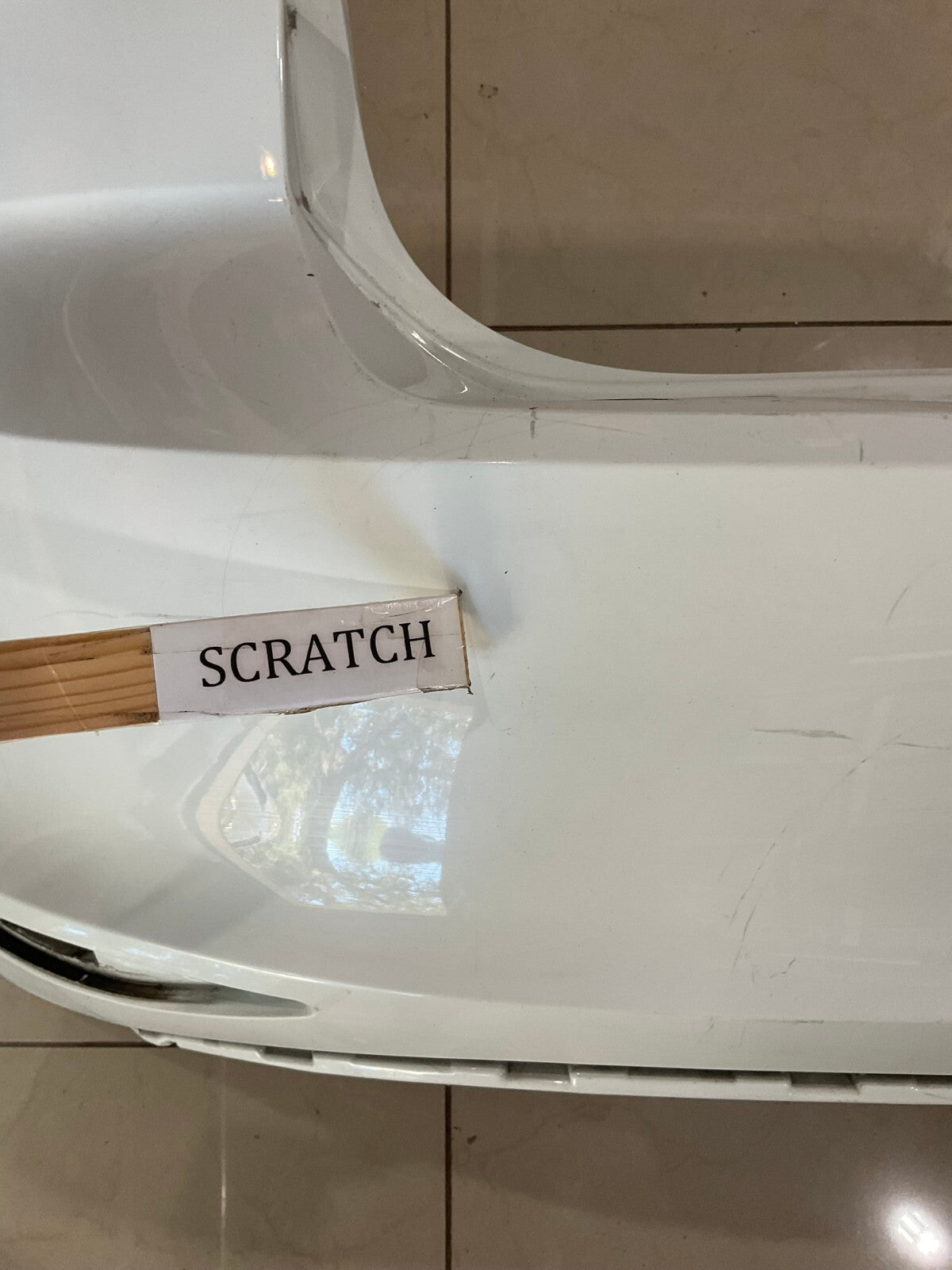 Rear Bumper Cover White 2018-2019 Volkswagen Golf GTi 5GM+807+421 OEM
