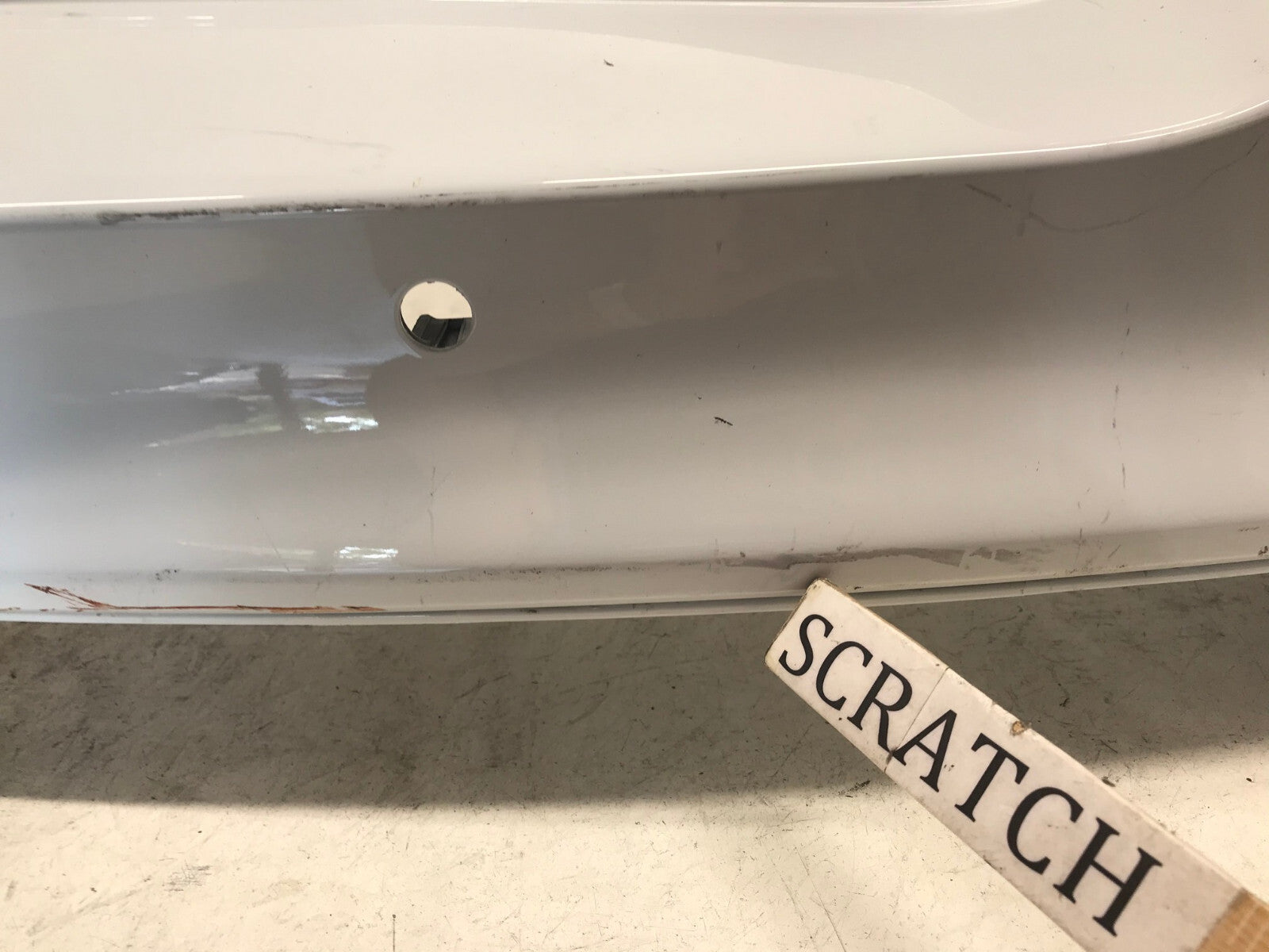 Rear Bumper Cover White Ford Fusion 2013-2018 w/Sensor Holes DS73-17906-AEW OEM