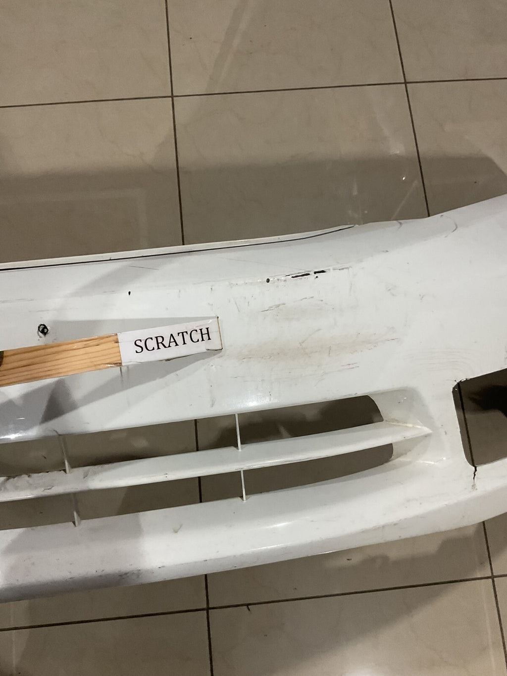 Front Bumper Cover White Honda Civic 2012 2013 71101+TR0+ZZ00 OEM