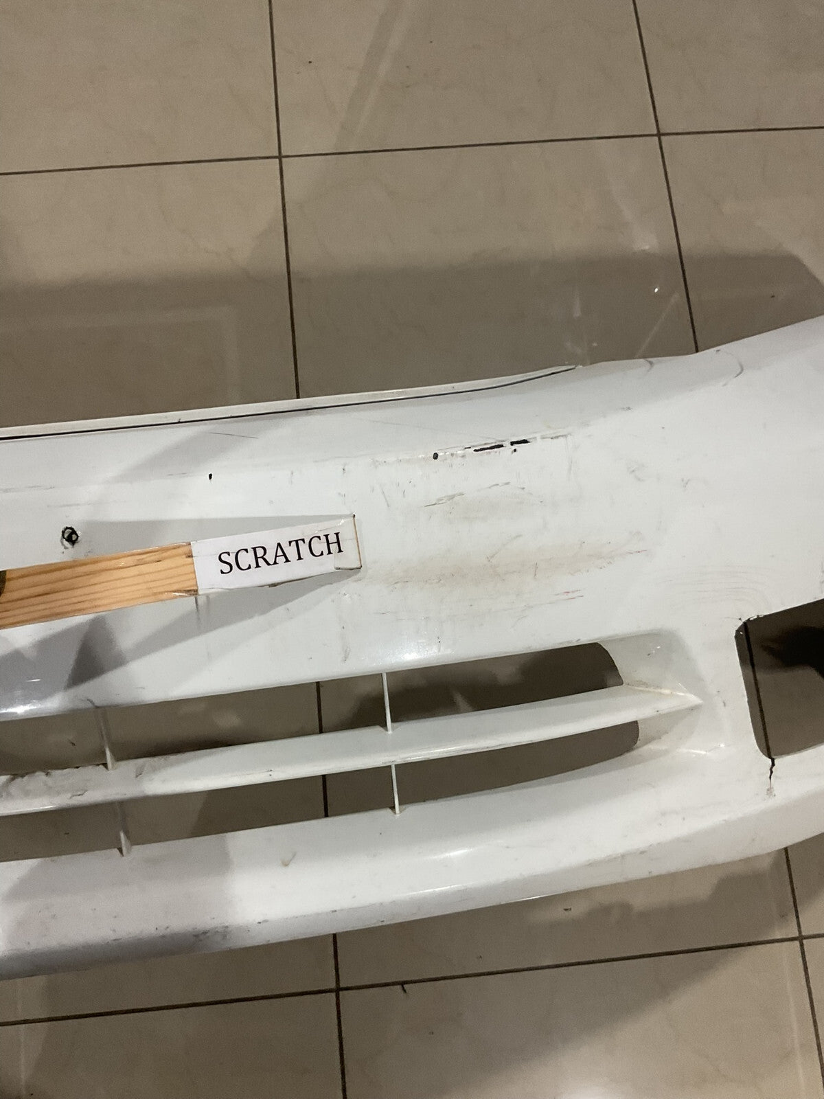 Front Bumper Cover White Honda Civic 2012 2013 71101+TR0+ZZ00 OEM