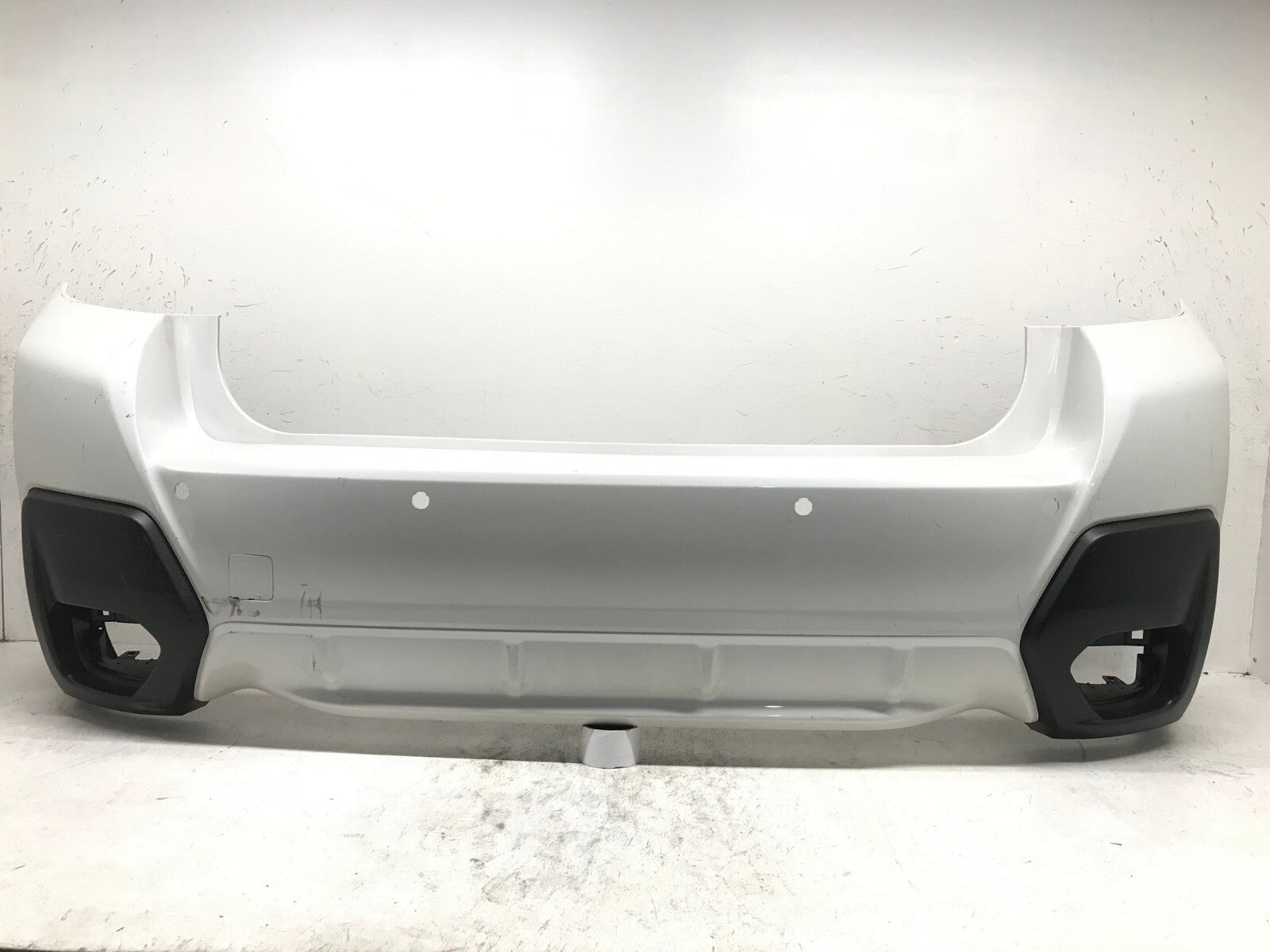 Rear Bumper Cover White 2018-2021 Subaru Crosstrek Base/Prem w/Sensor Holes OEM
