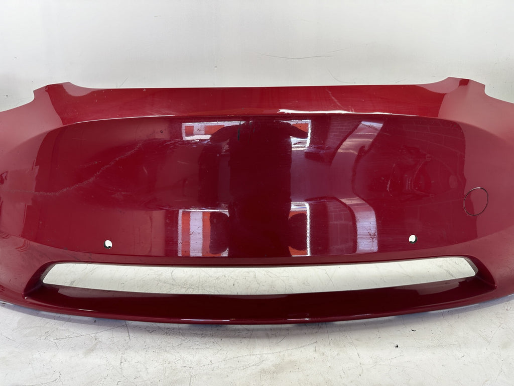 Front Bumper Cover Red 2020-2021 Tesla Model Y W/Sensor Holes 1493745-00-A OEM