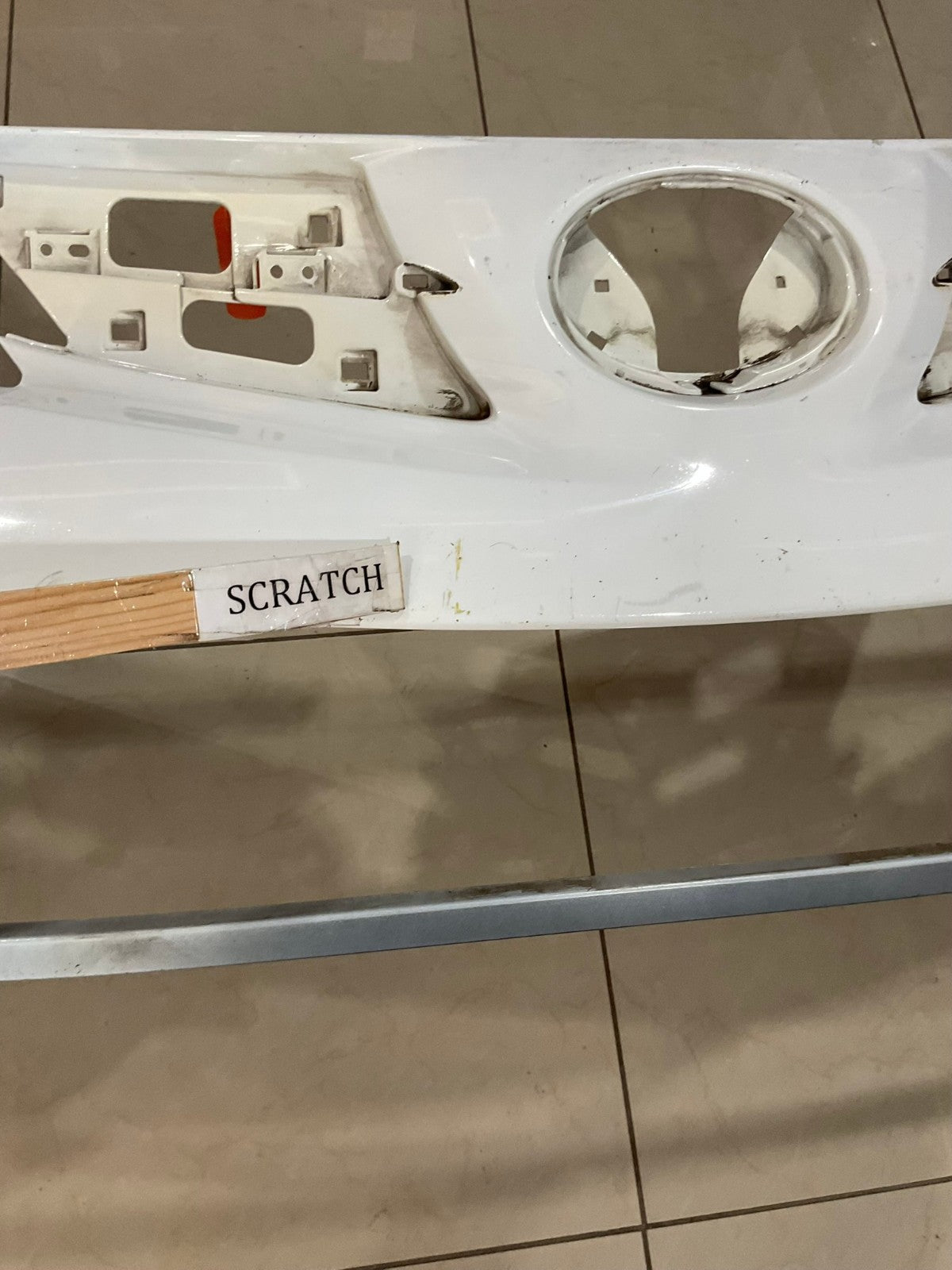 Front Bumper Cover White 2013-2015 Toyota Rav4 LE 52119+0R110 OEM