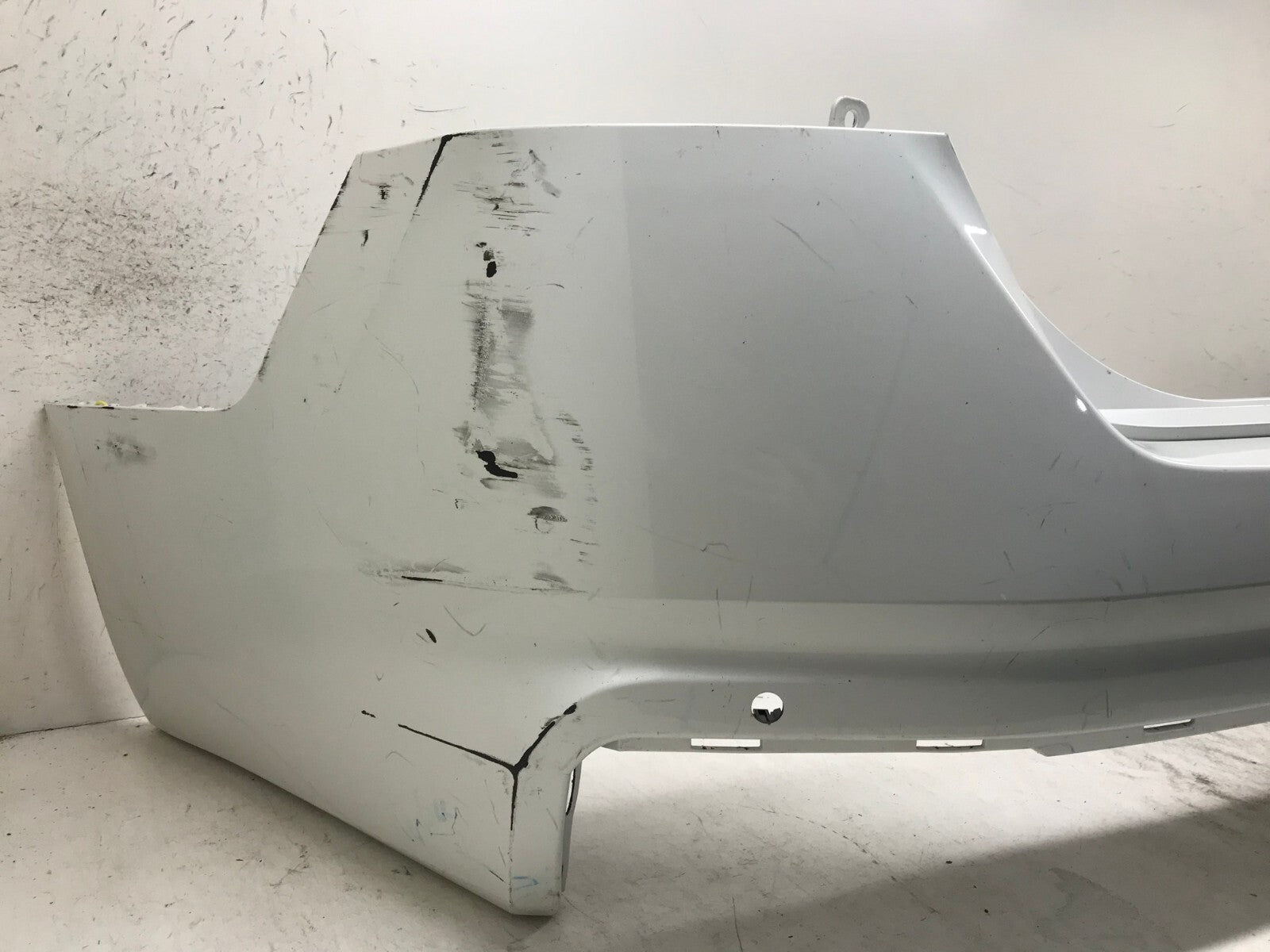 Rear Bumper Cover White Nissan Altima S/SL/SV/SR 2019-2020 w/Sensor Holes OEM