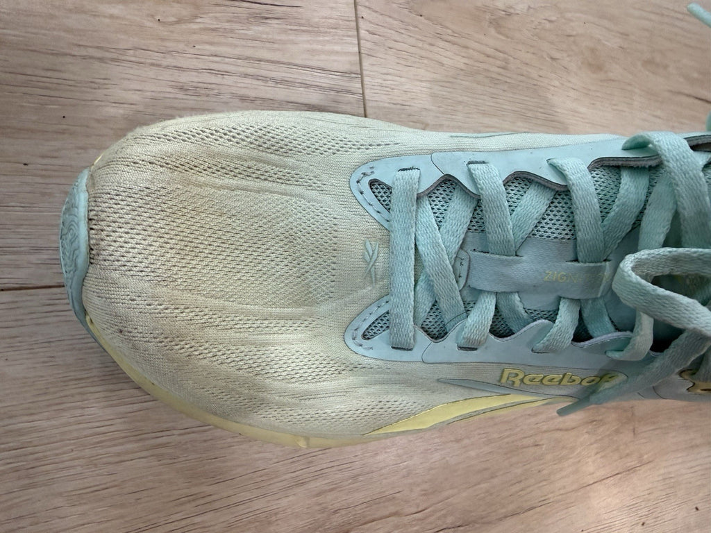 Reebok Zignition Glitch Aqua Yellow Haze Women's Mesh Running Shoes Size 7.5