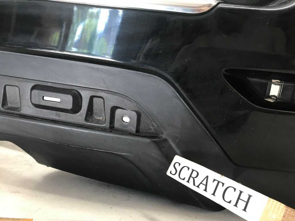 Rear Bumper Cover Black Nissan Pathfinder S SL Platinum 13-16 w/Sensor Holes OEM