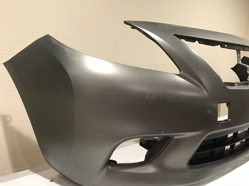 Front Bumper Cover Gray Nissan Versa 2012-2014 CAPA
