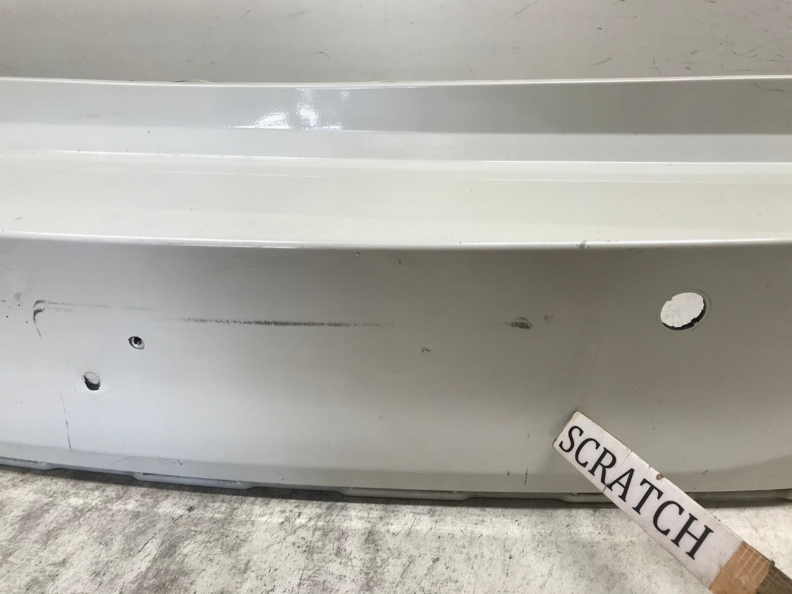 Rear Bumper Cover White Acura RDX Base Tech 16-2018 w/Sens H 71501-TX4-ZY00 OEM