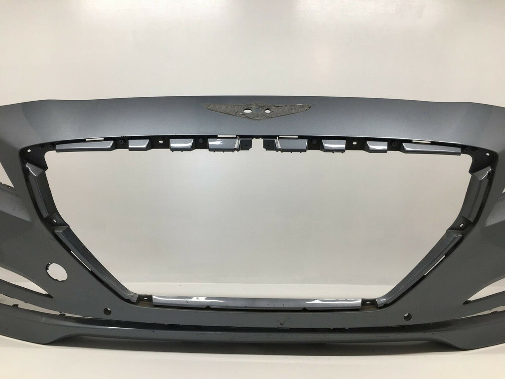 Front Bumper Cover Hyundai Genesis Sedan w/o Sensors w/o Lamp Washers 15 16 OEM