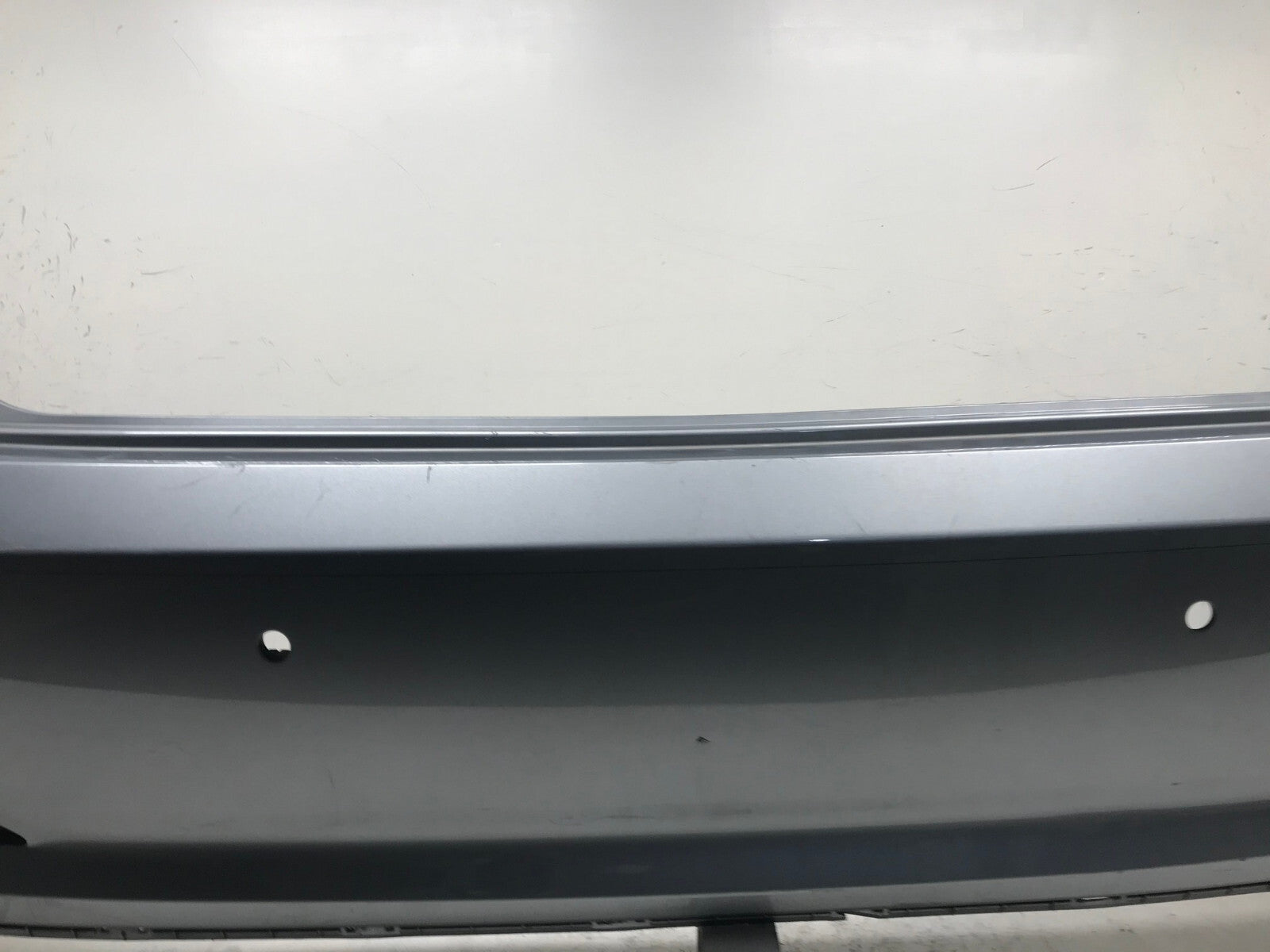 Rear Bumper Cover Silver Hyundai Sonata SE/ECO/Sport 15-2017 w/Sensor Holes OEM