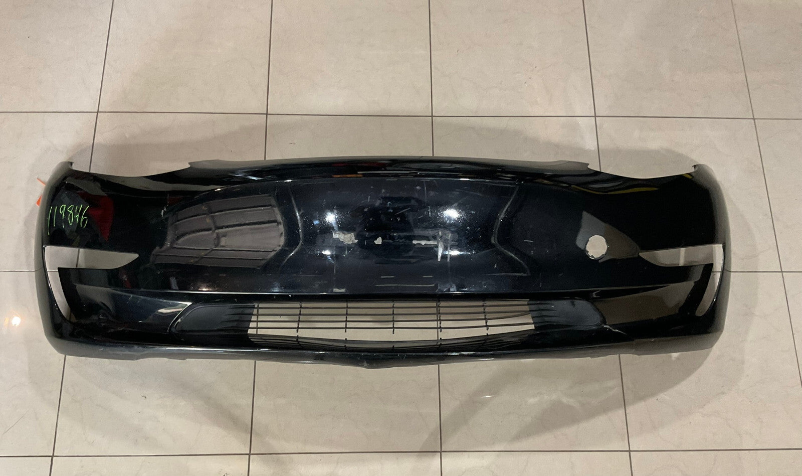 Front Bumper Cover Black 2017-2021 Tesla Model 3 CAPA