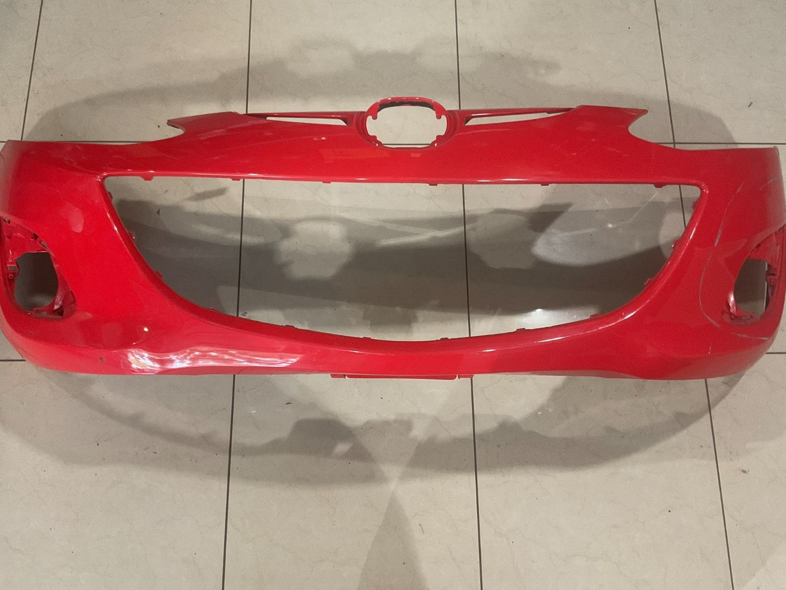 Front Bumper Cover Red 2011 2012 2013 2014 Mazda 2 CAPA