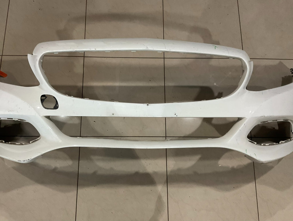 Front Bumper Cover White 2015-2018 Mercedes C Class C300 a 205 885 0125 OEM