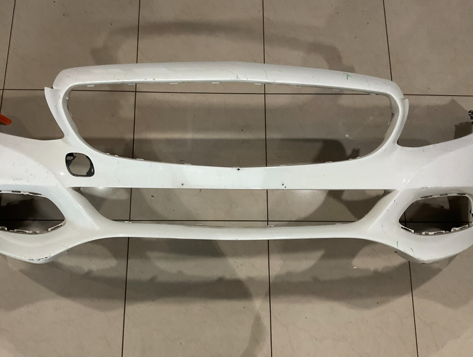 Front Bumper Cover White 2015-2018 Mercedes C Class C300 a 205 885 0125 OEM