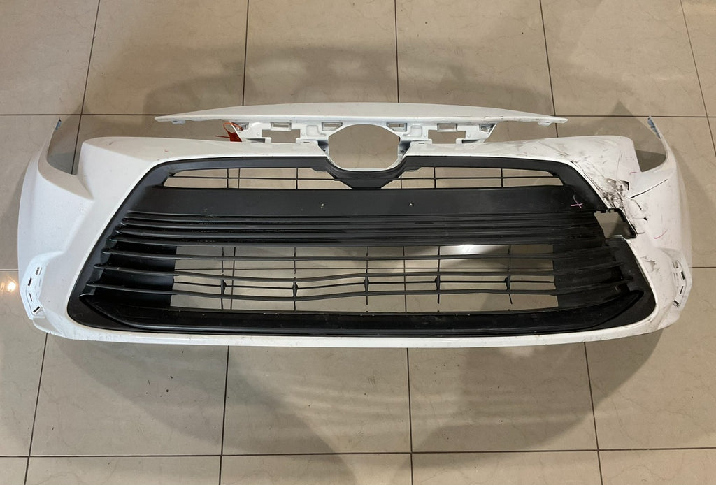 Front Bumper Cover White 2020 2021 2022 Toyota Corolla L LE XLE CAPA