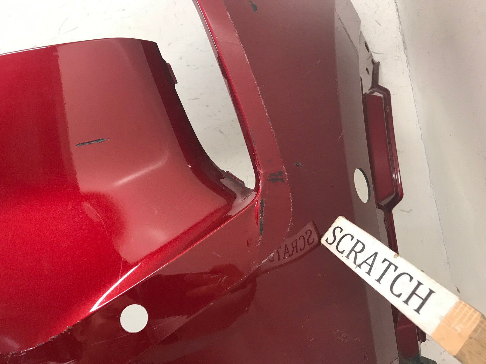 Front Bumper Cover Red 21-23 Nissan Rogue Sport S/SL/Platinum w/Sensor Holes OEM