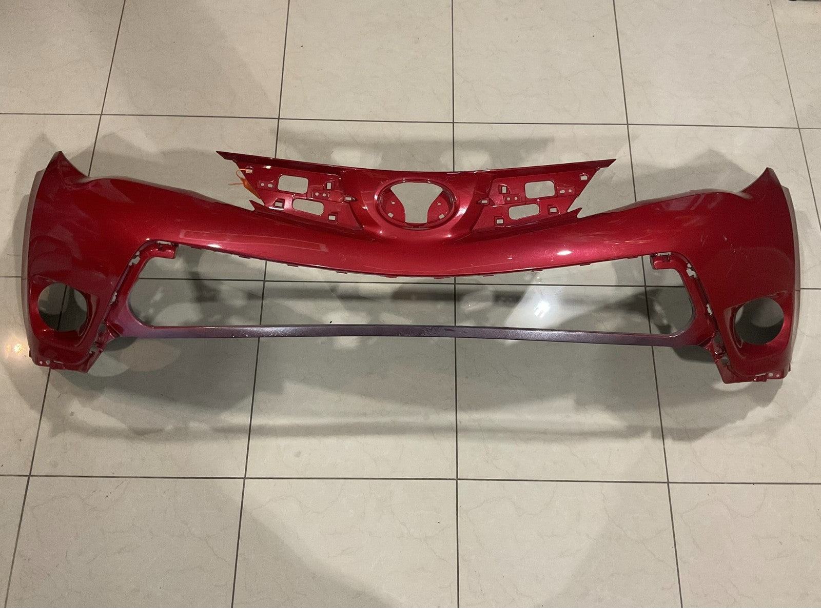 Front Upper Bumper Cover Red 2013-2015 Toyota RAV4 CAPA
