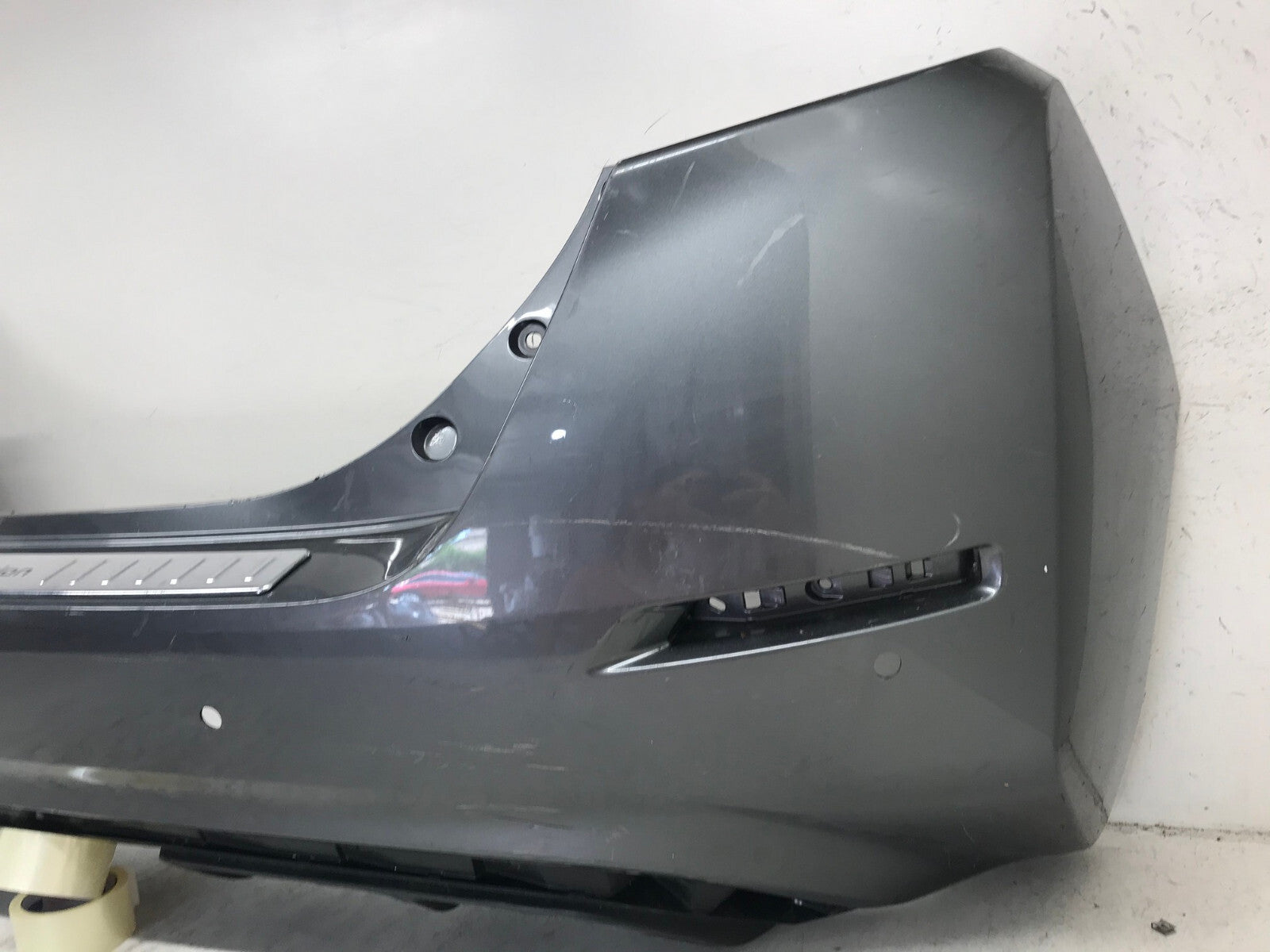Rear Bumper Cover Gray 18-20 Nissan Leaf S/SL/SV w/Sensor Holes 85022-5SA0H OEM