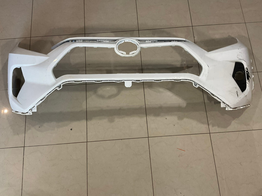 Front Bumper Cover White 2019-2022 Toyota RAV4 LE/XLE/Hybrid LE 52119+0R200 OEM
