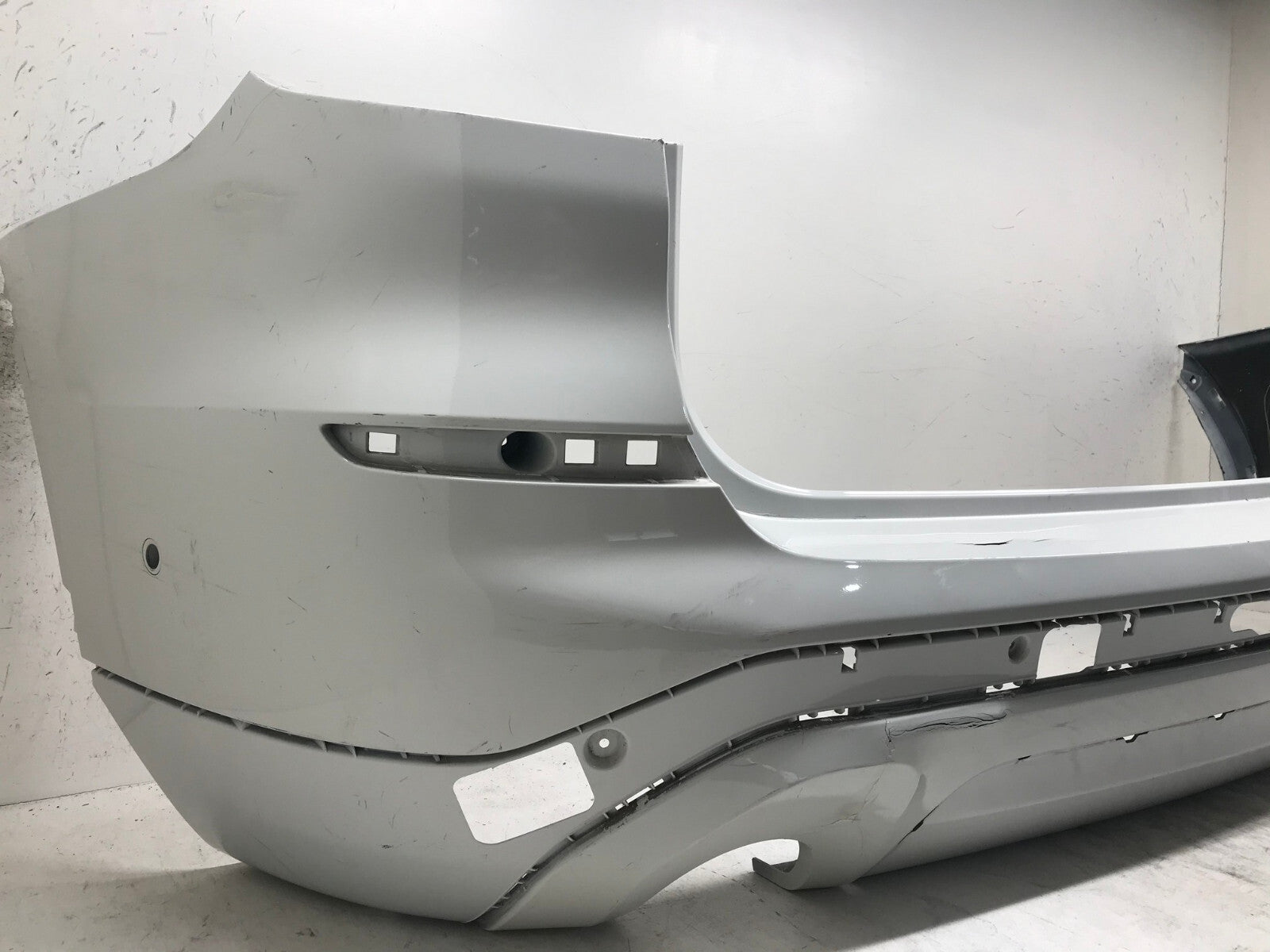 Rear Bumper Cover White BMW X3 G01 2017 w/Sensor Holes 7418068 OEM
