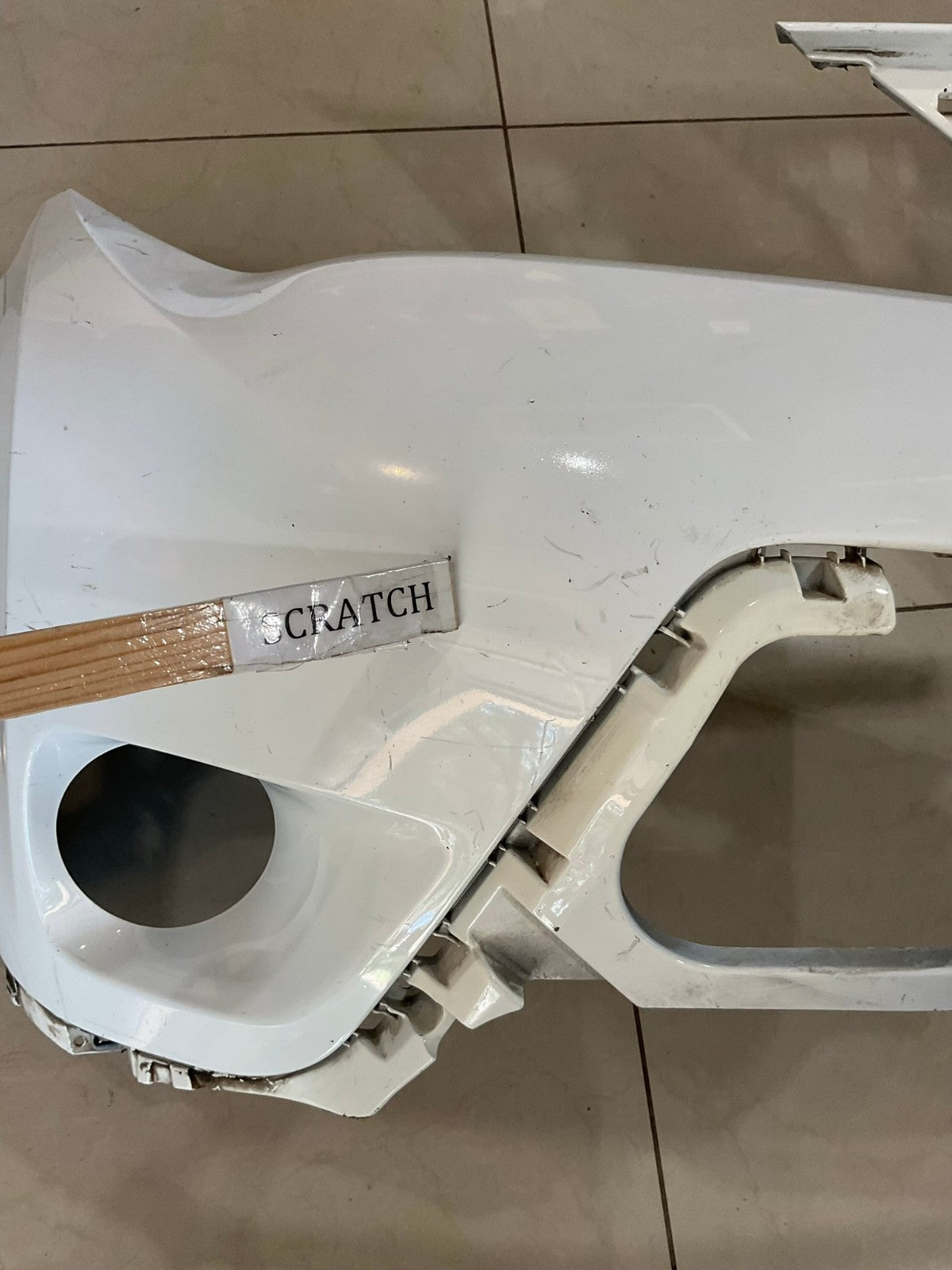 Front Bumper Cover White 2013-2015 Toyota Rav4 LE 52119+0R110 OEM