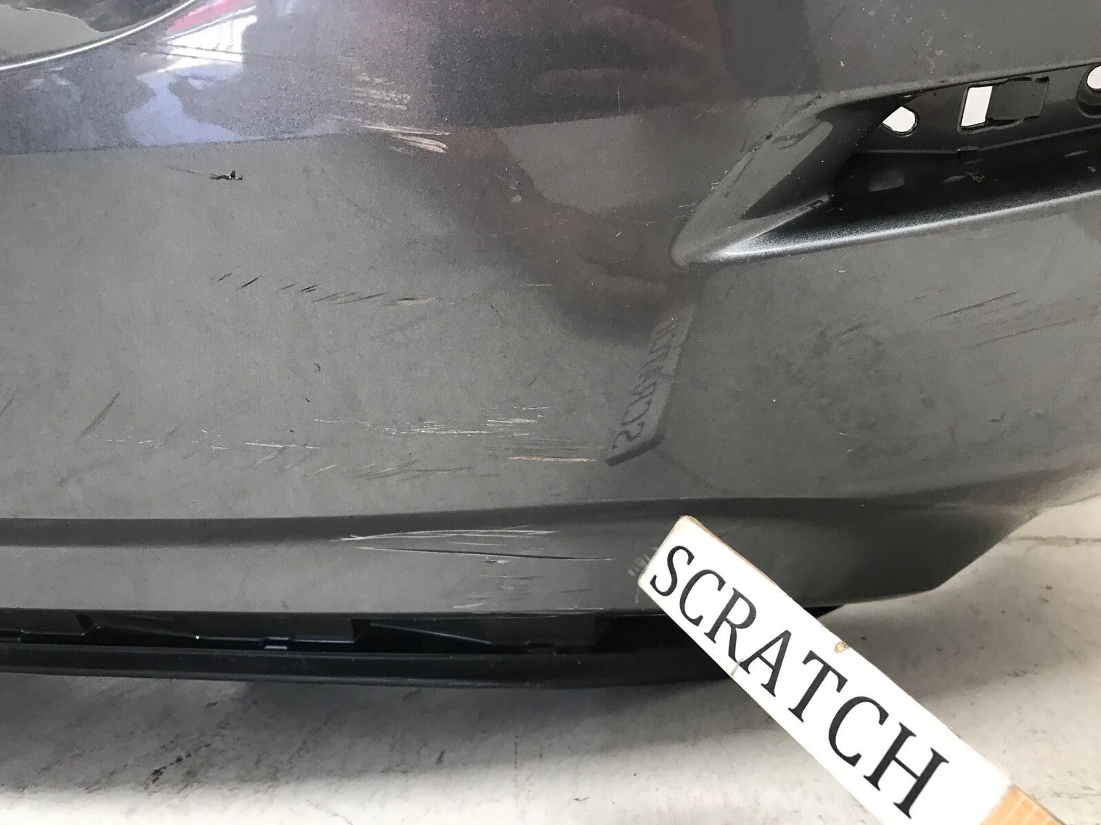 Rear Bumper Cover Gray 18-20 Nissan Leaf S/SL/SV w/Sensor Holes 85022-5SA0H OEM