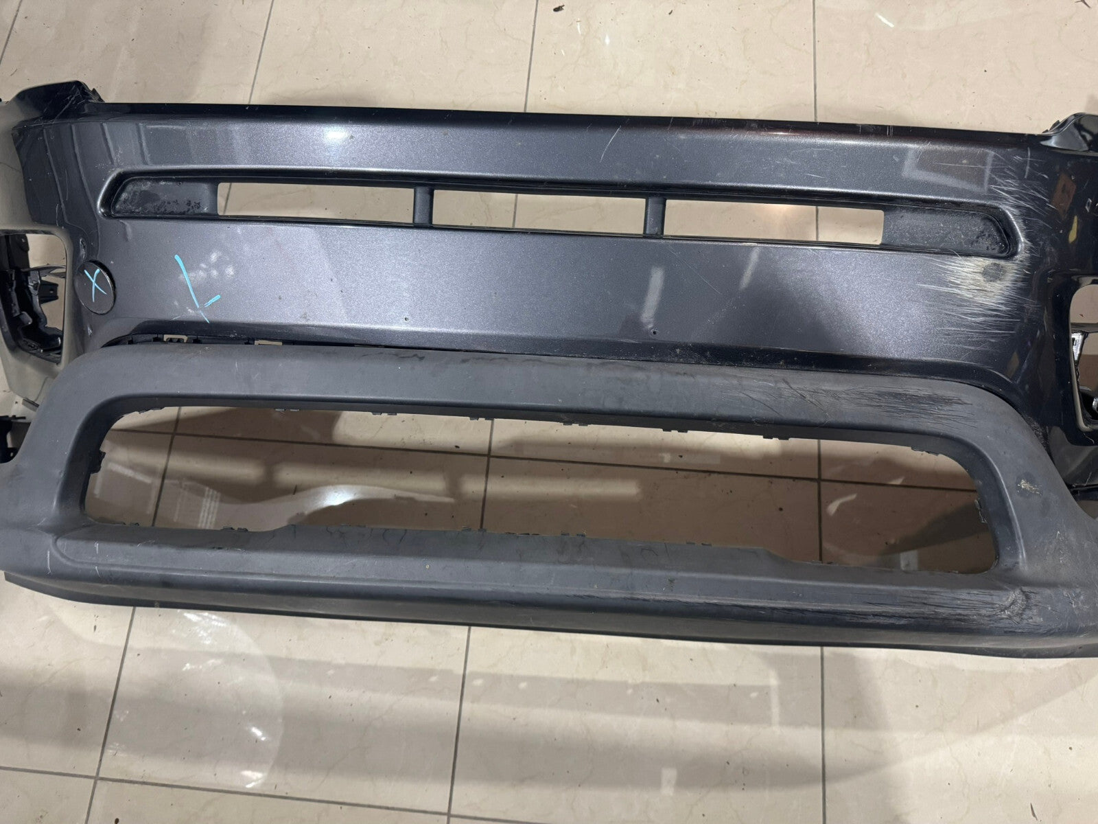 Front Bumper Cover Grey 2017-2021 Jeep Compass Sport CAPA