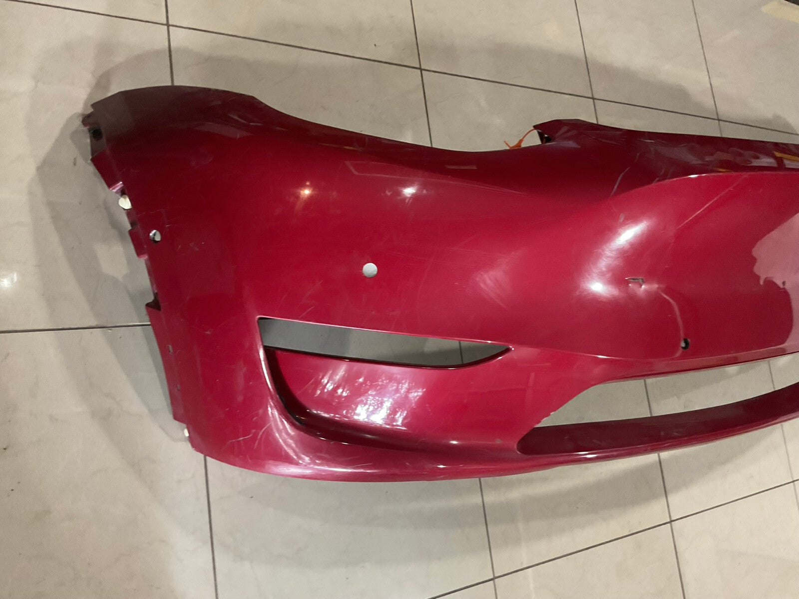 Front Bumper Cover Red Tesla Model Y 2020 - 2024  CAPA