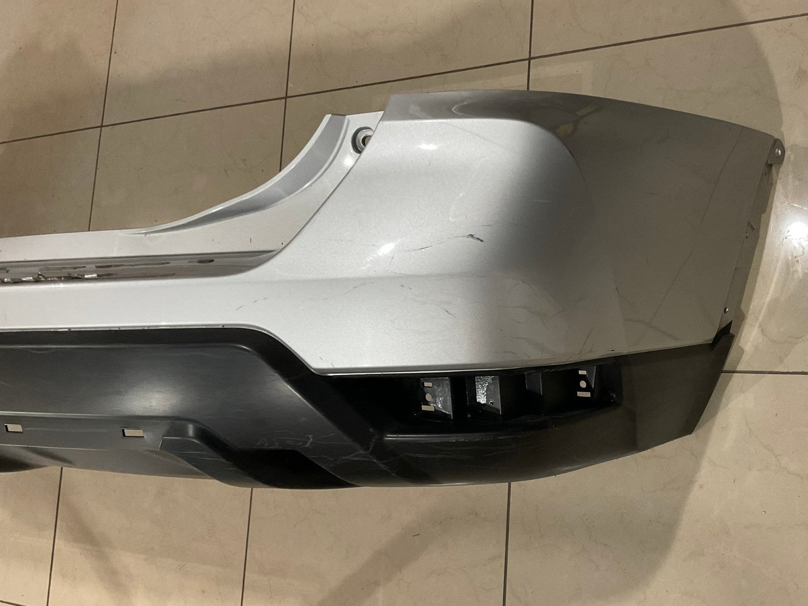 Rear Bumper Cover Silver 17 18 Nissan Rogue S SL SV SV Hybrid 85022+6FL0H OEM