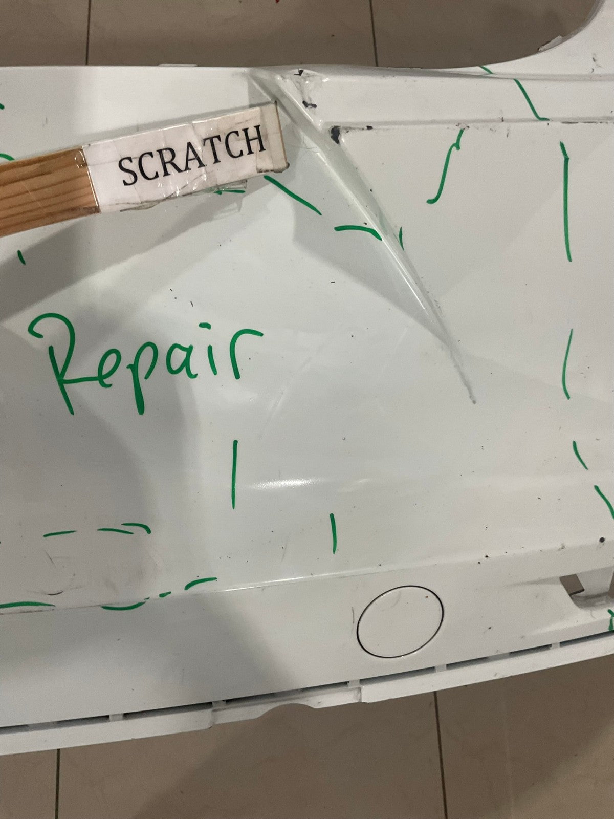 Rear Bumper LOCAL White 2019 Porsche Macan 971+807+421 OEM