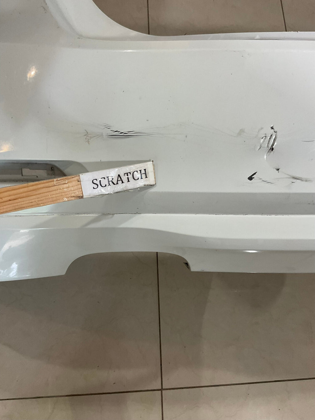 Rear Bumper Cover White 14-16 BMW F10 5-Series 158+577+11 OEM