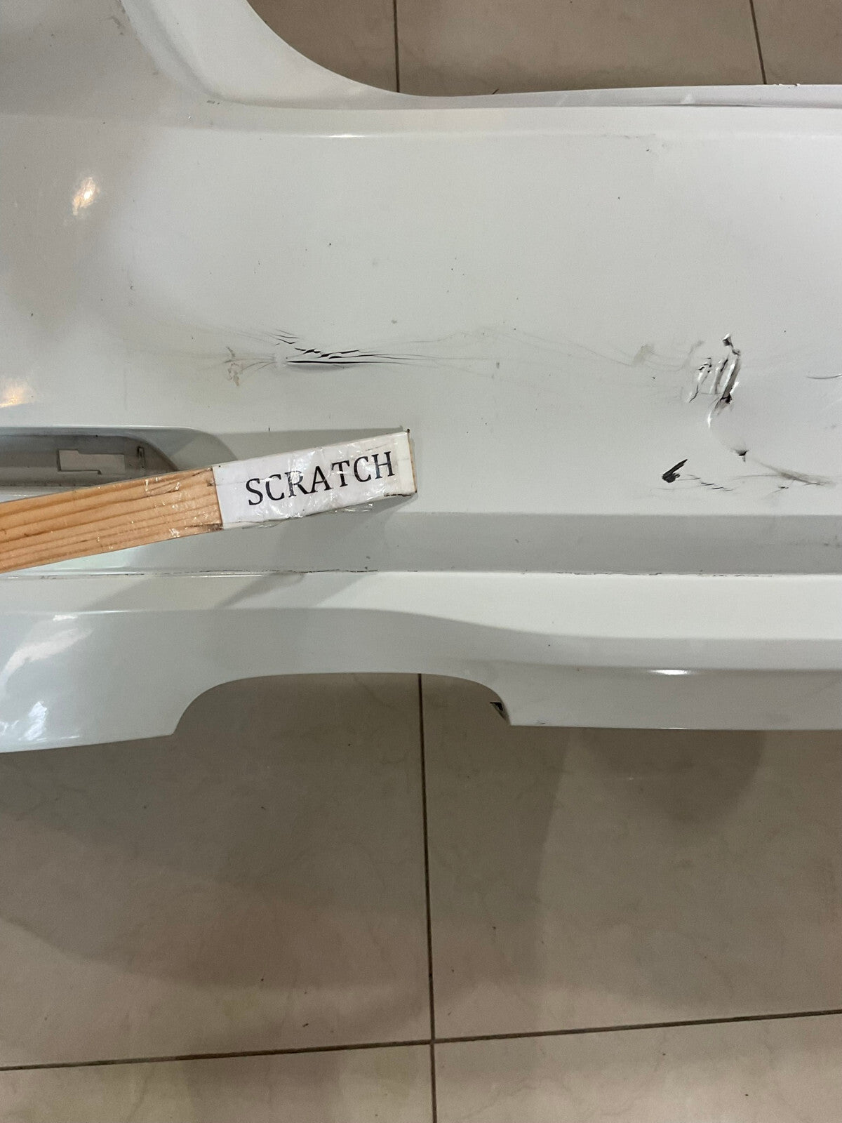 Rear Bumper Cover White 14-16 BMW F10 5-Series 158+577+11 OEM