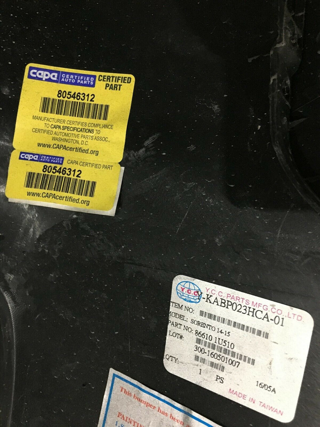 Rear Bumper Cover Kia Sorento EX/Limited w/Snr Holes w/o Skid Plate 14-15 CAPA