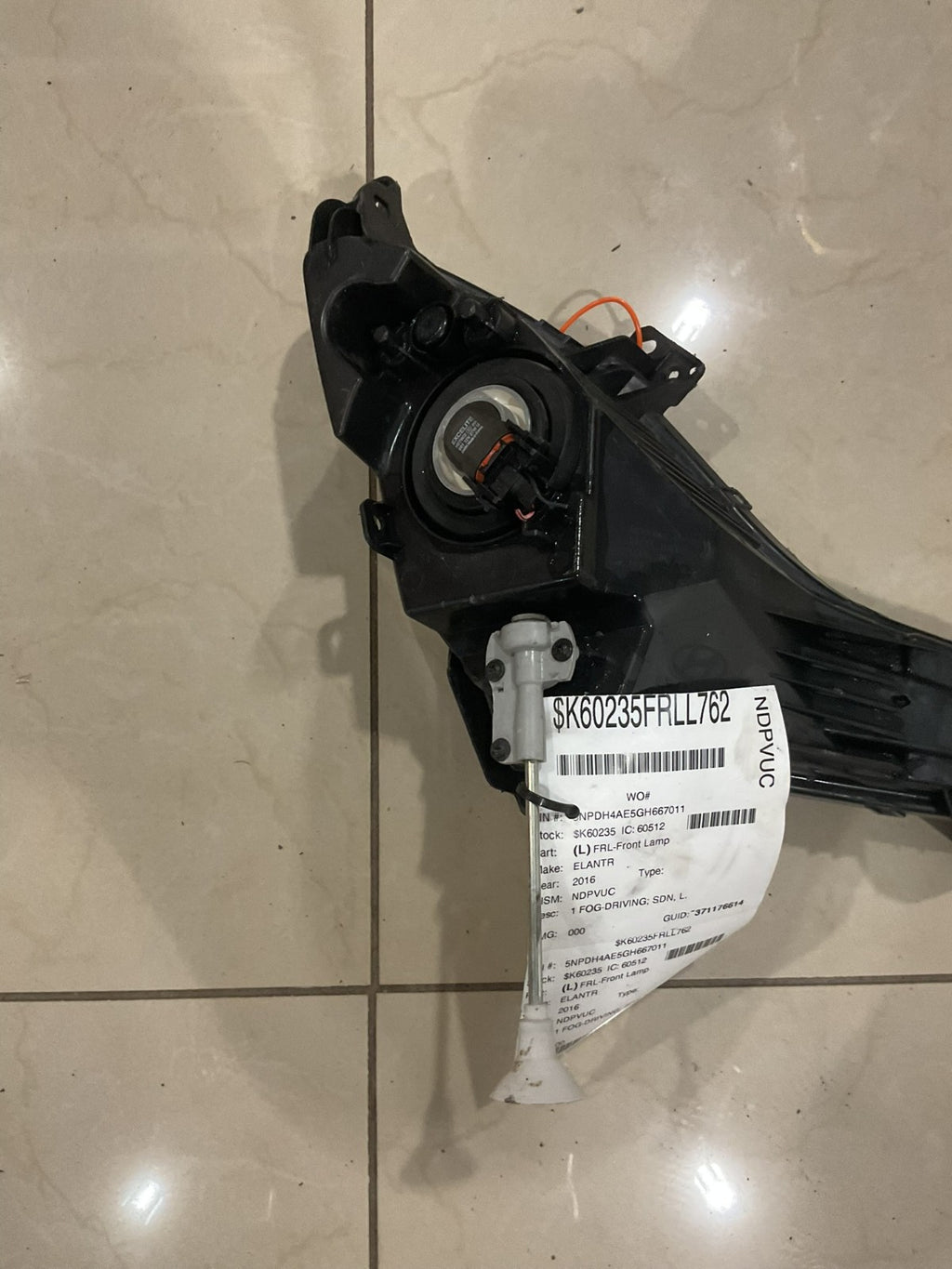 Fog Light Left LH Driver Hyundai Elantra 2014 2015 2016 CAPA