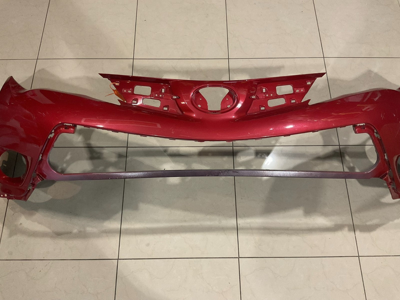 Front Upper Bumper Cover Red 2013-2015 Toyota RAV4 CAPA
