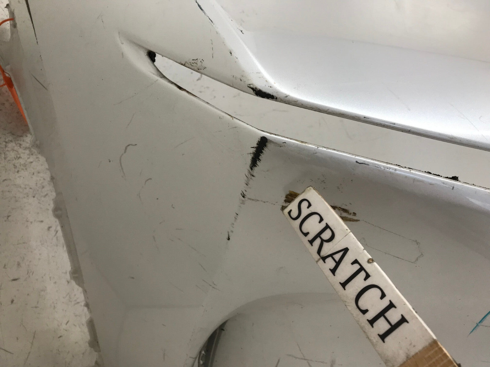 Front Bumper Cover White Lexus NX300h NX200T 15-17 w/Sensor Hole 52119-78050 OEM
