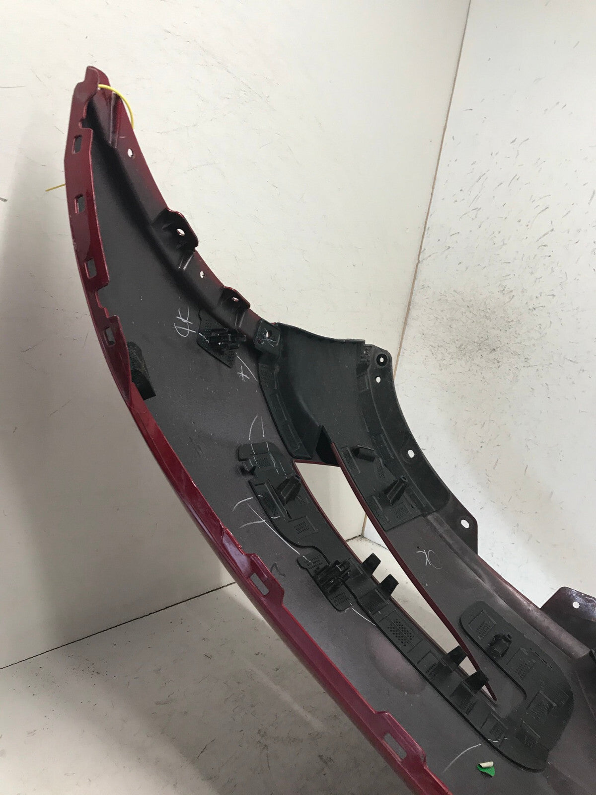 Front Bumper Cover Red 2020-2022 Tesla Model Y Long Range w/Sensor Holes OEM