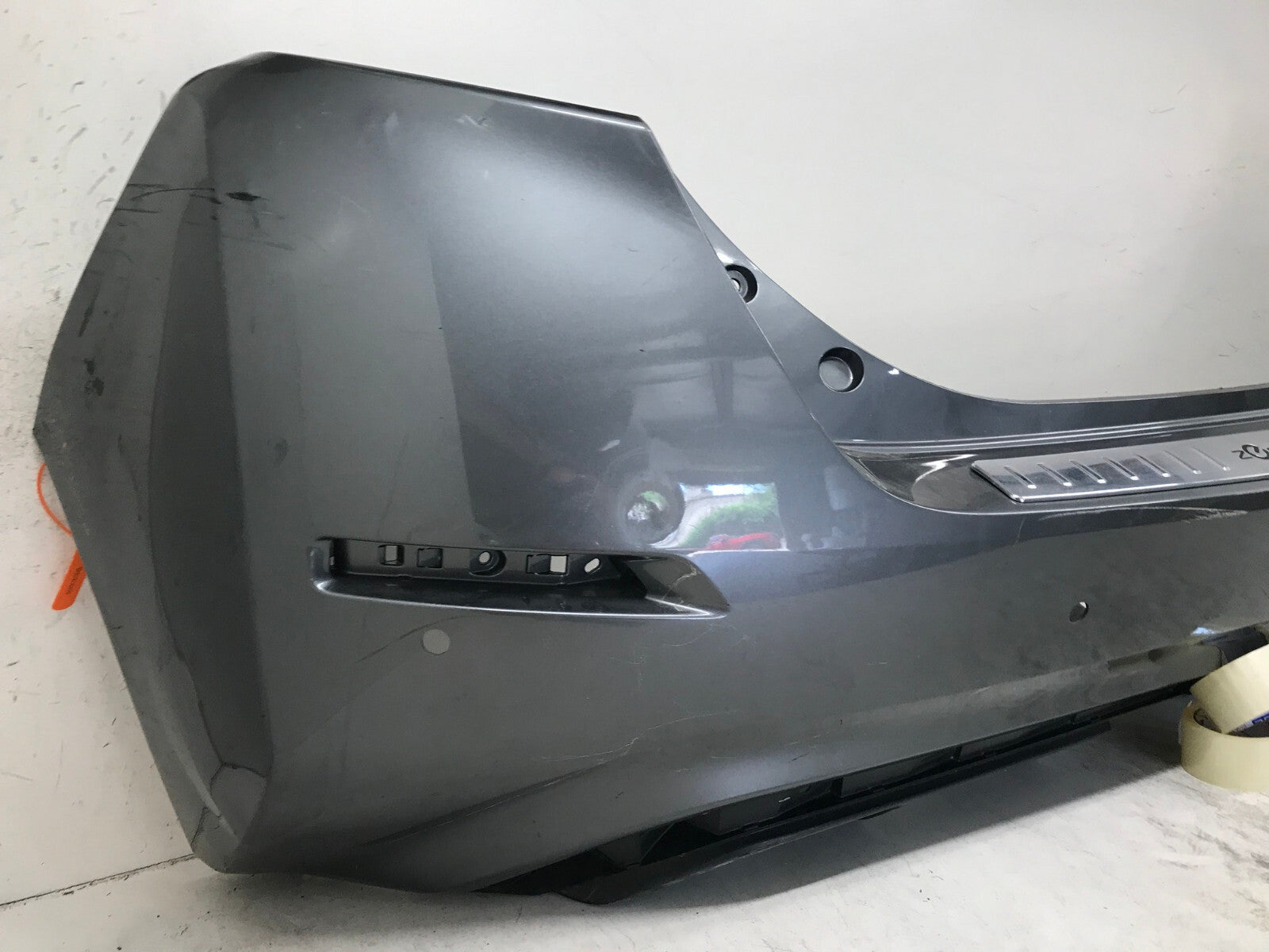 Rear Bumper Cover Gray 18-20 Nissan Leaf S/SL/SV w/Sensor Holes 85022-5SA0H OEM