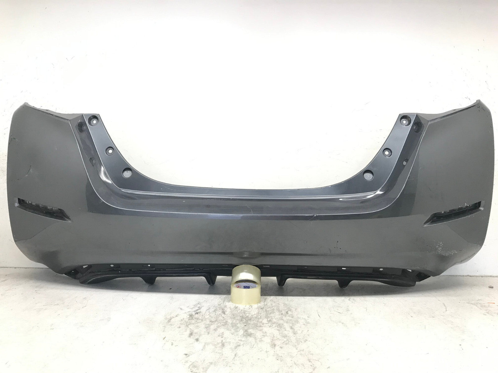 Rear Bumper Cover Gray 2018-2020 Nissan Leaf S/SL/SV w/Sen Holes 85022-5SA0H OEM
