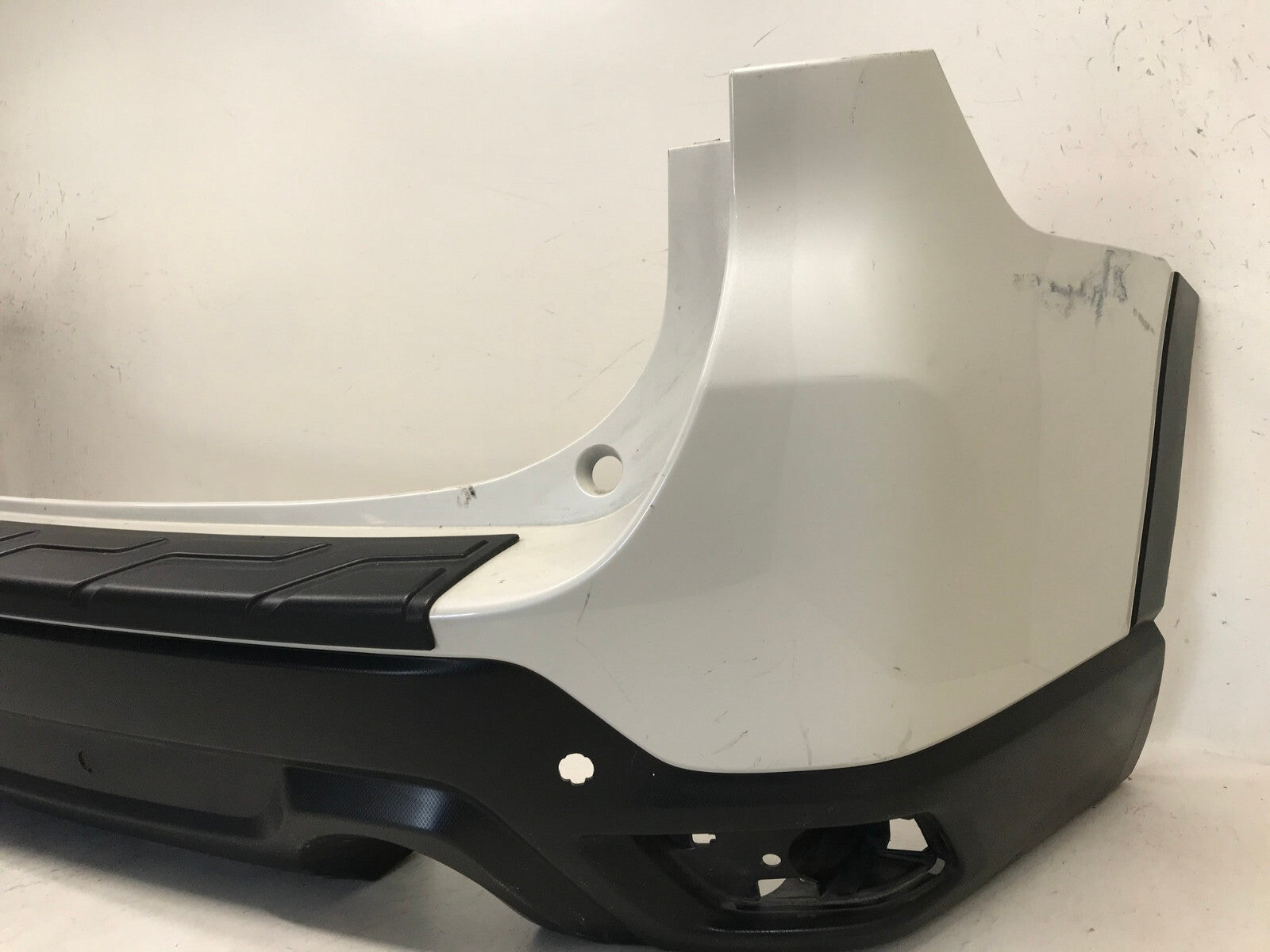 Rear Bumper Cover Subaru Forester Base Lted Prem w/Sensor Holes White 19 20 OEM