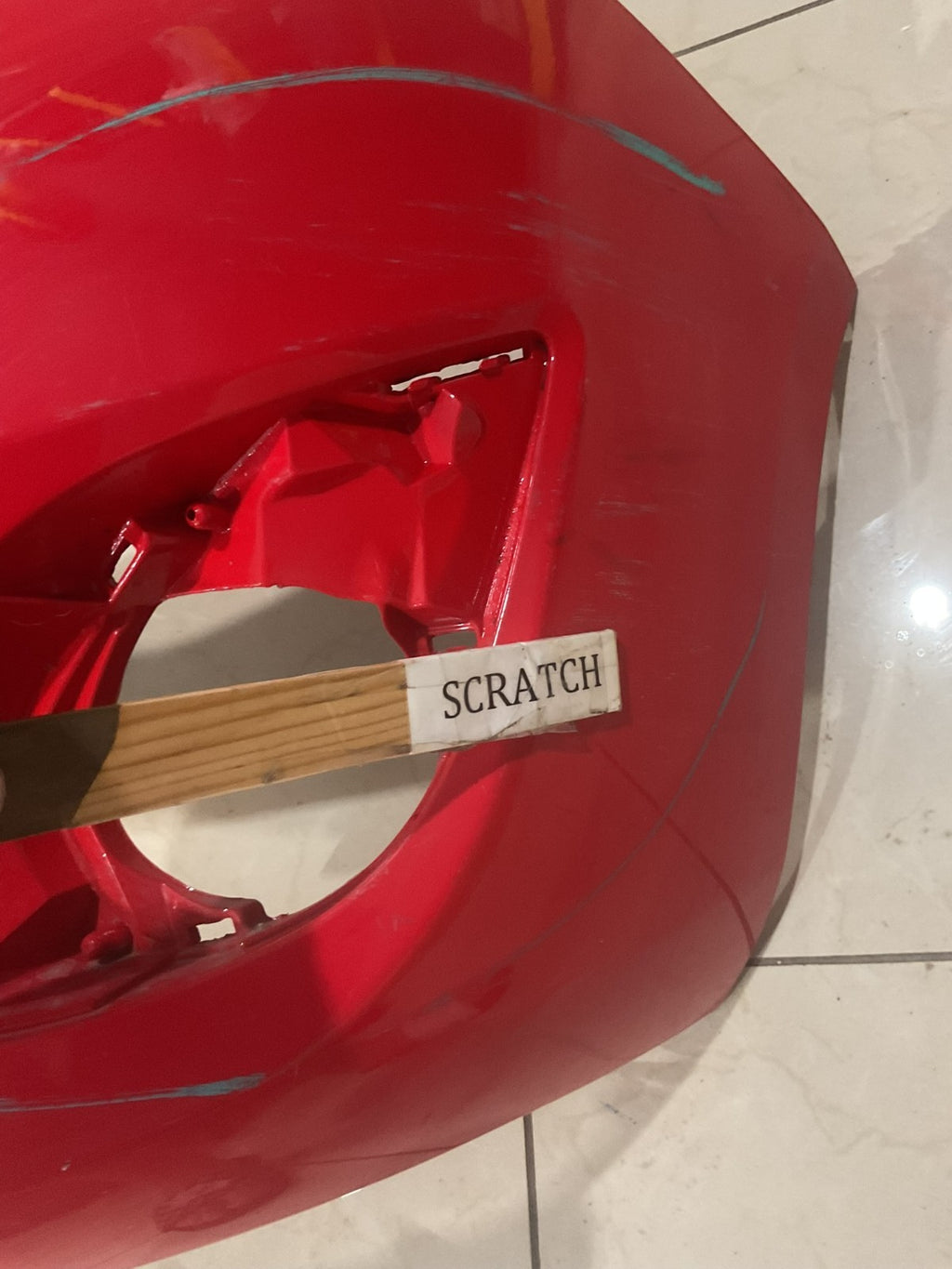Front Bumper Cover Red 2011 2012 2013 2014 Mazda 2 CAPA