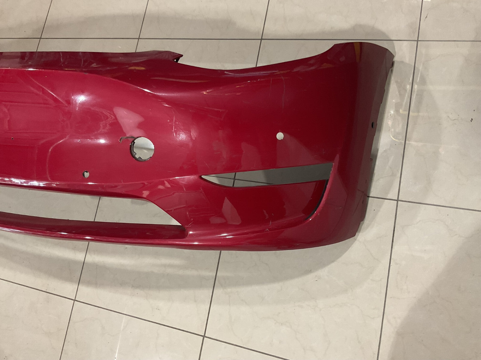 Front Bumper Cover Red Tesla Model Y 2020 - 2024  CAPA