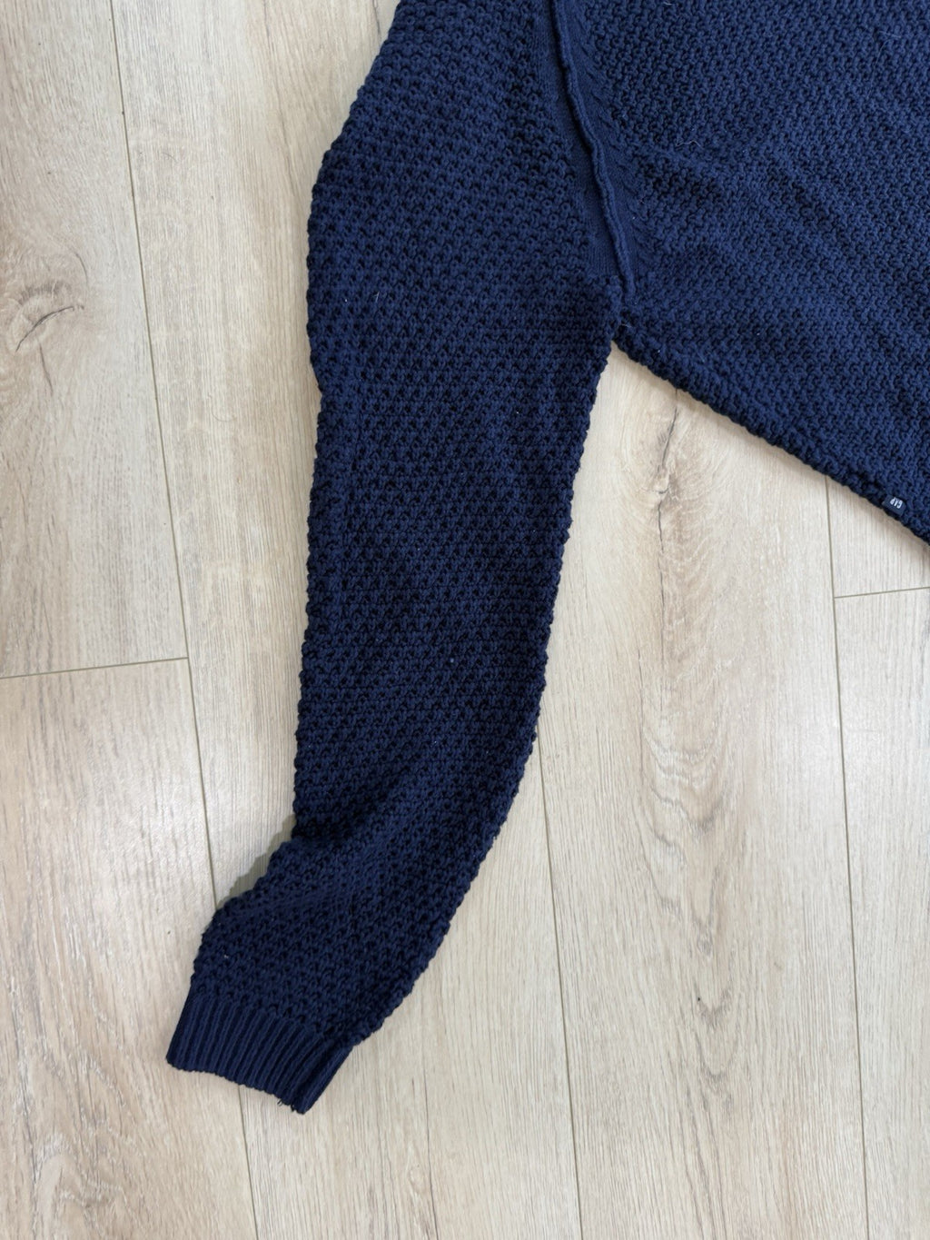 Women's Navy Blue Gap Knit Sweater, Medium
