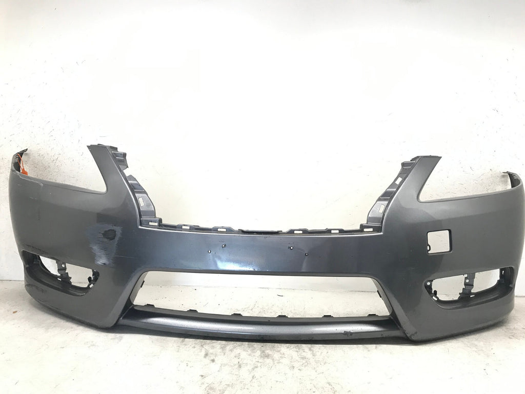 Front Bumper Cover Gray Nissan Sentra 2013-2015 62022-3SH0H OEM