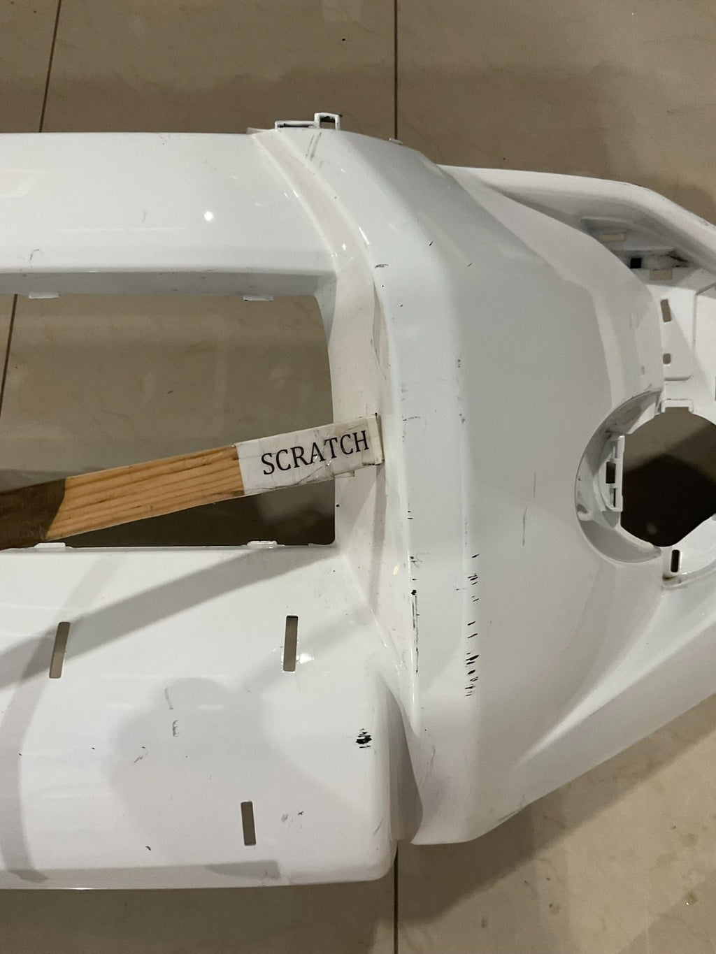Front Bumper Cover White 2014-2023 Toyota 4Runner SR5 Base 52119+35210 OEM